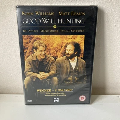 Good Will Hunting DVD Robin Williams, Van Sant DIR, Certified 15 - Image 1 of 2