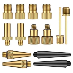 Convertidor de cobre y plástico 14 piezas Adaptador de bicicleta de montaña Tubo Bomba Herramientas - Imagen 1 de 12