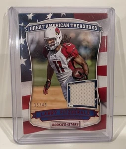 2016 Panini Rookies & Stars Great American Treasures Patch #/49 Larry Fitzgerald - Foto 1 di 7