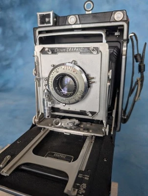 4x5 Crown Graphic camera, Kodak Ektar 127mm f4.7 lens, free shipping - Image 1 of 4