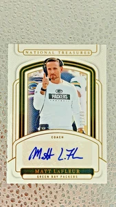 Fútbol Americano 2024 National Treasures Oro Matt LaFleur AUTO 21/49 Green Bay Packers - Imagen 1 de 2