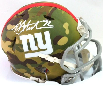 Michael Strahan Autographed New York Giants CAMO Speed Mini Helmet - Beckett W A - Image 1 of 4