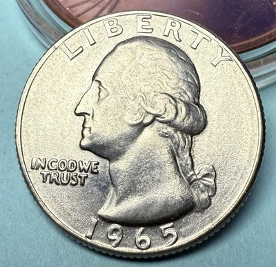 1965 Washington Quarter DDO/DDR Error Doubled Die Obverse & Doubled Die Reverse - Image 1 of 4