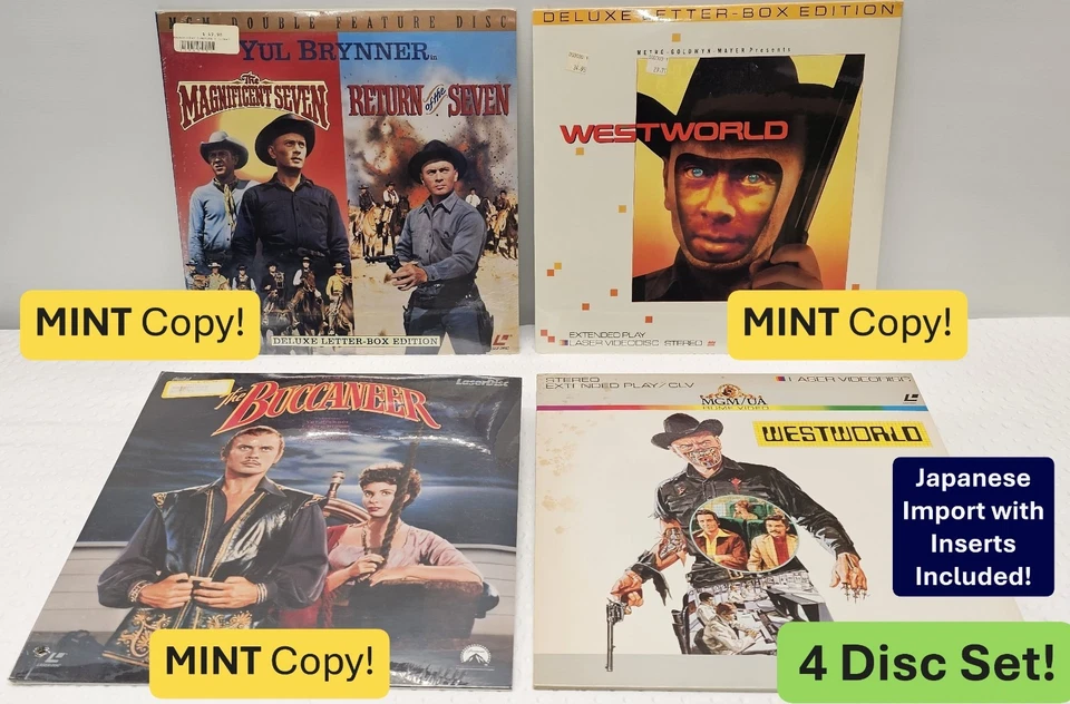 Yul Brynner Collection: Westworld, Magnificent 7, Japanese Import; Wall Art - Image 1 of 4