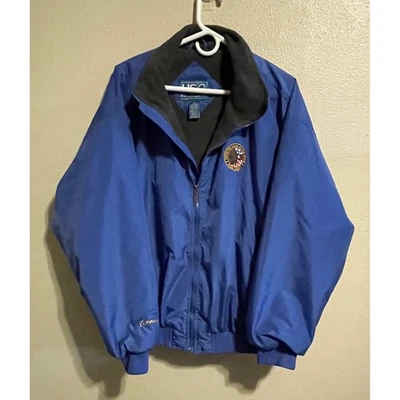 Chaqueta cortavientos vintage Boeing Harvard Square HSQ para hombre XL azul cremallera completa Foto 1 de 4