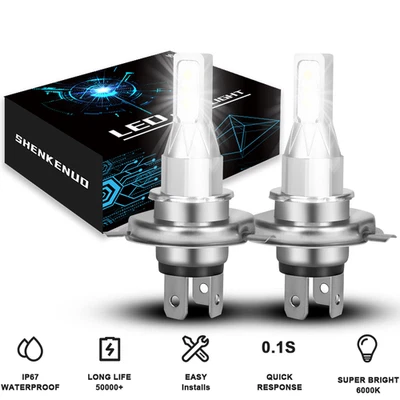 9003 H4 LED Headlight Bulbs High-Low Beam Globes For Ford Corsair 1989-1992 - image 1 of 4