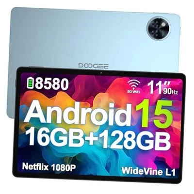  Android 15 Tablet, 11 inch Android Tablet 16GB+/2TB TF Octa 128GB Blue - Image 1 of 4