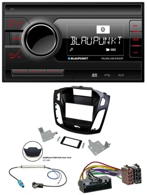 Blaupunkt MP3 Bluetooth DAB 2DIN SD USB Autoradio für Ford Focus 2014-2018 schwa - Bild 1 von 4