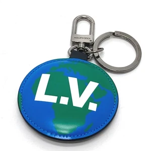 LOUIS VUITTON M68307 Monogram Porte Crepadid charm Key Holder Brown x blue - Picture 1 of 10