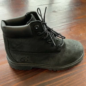 Timberland Black Waterproof Lace Up Winter Boots Booties Shoes Kids Youth Boys 2 - Picture 1 of 12