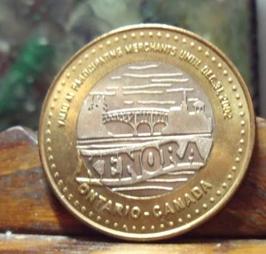 KENORA ONTARIO - KANADA 3 DOLLAR MEDAILLE - TOKEN HUSKIE THE MUSKIE - Bild 1 von 2