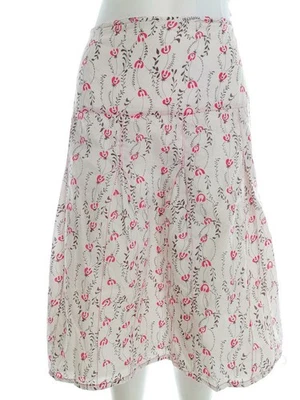 ✨ WEIRD FISH A-Linienrock für Damen Creme S Baumwolle 100% ✨ - Bild 1 von 4