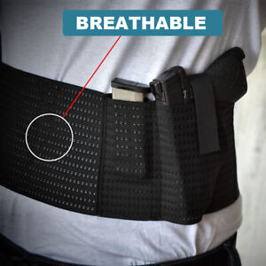Tactical Belly Band Holster Concealed Carry Elastic Breathable IWB Gun Holsters