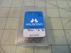 Mustad 3191 Bronze Carlisle Fish Hooks Sz 4 Fly Tying Long Shank Crappie 50 Pcs - Picture 1 of 2