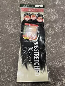 OUTRE X-PRESSION PRE-STRETCHED 3X ULTRA BRAID 42" EXTENSION HAIR Color 1B New - Picture 1 of 4
