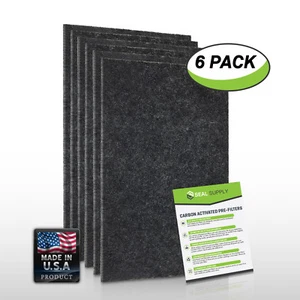 6 Pack Premium Carbon Pre-Filter E FLT4100 Precut for GermGuardian AC4100 Series - Picture 1 of 4