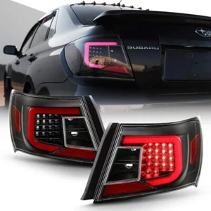 Black LED Tube Tail Lights Lamps Upgrade For 2008-2011 Subaru Impreza/WRX Sedan - Picture 1 of 6