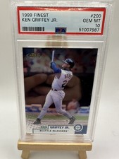 1999 Topps Finest Ken Griffey Jr PSA 10 - Refractor #200 Seattle Mariners
