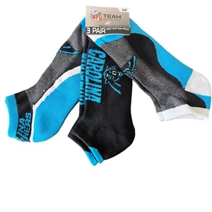 Calze uomo Carolina Panthers NFL confezione da 3 no show large nuove - Foto 1 di 9
