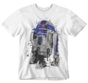 R2 D2 T-Shirt Droid Robot Star Wars Movie Film Retro Tee Rebel Empire Cool - Picture 1 of 2