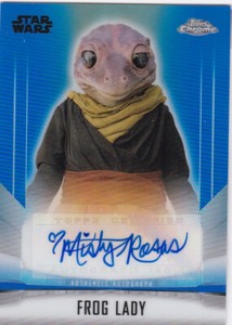 Star Wars The Mandalorian Chrome Beskar A-MR Misty Rosas Blue Autograph 027/150