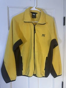 HELLY HANSEN UNISEX AMARILLO Y NEGRO CREMALLERA COMPLETA POLAR BORDADO TALLA MED 0807 - Imagen 1 de 12