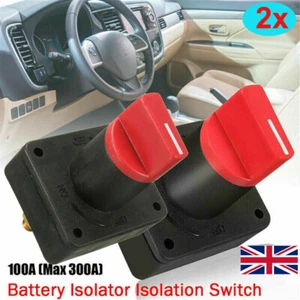 2X Universal 12V Car Van Truck Boat Battery Master Isolator Cut Off Kill Switch - Picture 1 of 13