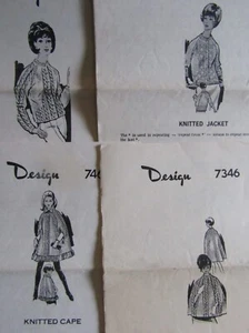 Knitting Patterns Capes Jackets Vintage Mail Order Lot of 4 Womens 1970s Group 0 - Picture 1 of 14