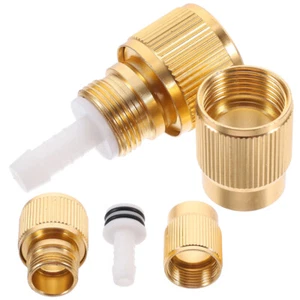 2 Pcs Aluminum Alloy Copper Plated Quick Joint Hose Connectors Garden Fittings - Picture 1 of 12