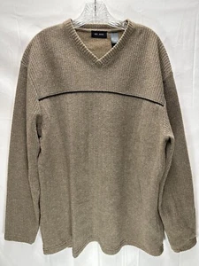 Axcess Brown Long Sleeve Pullover Sweater - Mens XL - V Neck Comfy Pullover - Picture 1 of 3