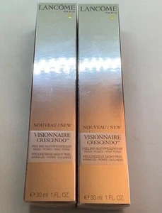 LANCOME PARIS VISIONNAIRE CRESCENDO PROGRESIVO PEELING NOCTURNO CAJA SELLADA 1 ozX 2 PIEZAS - Imagen 1 de 12