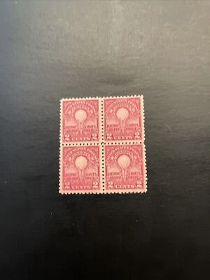 Us Stamp Scott # 654 -  Block Of 4 - Thomas Edison  - MNH - 1929 - Image 1 of 2