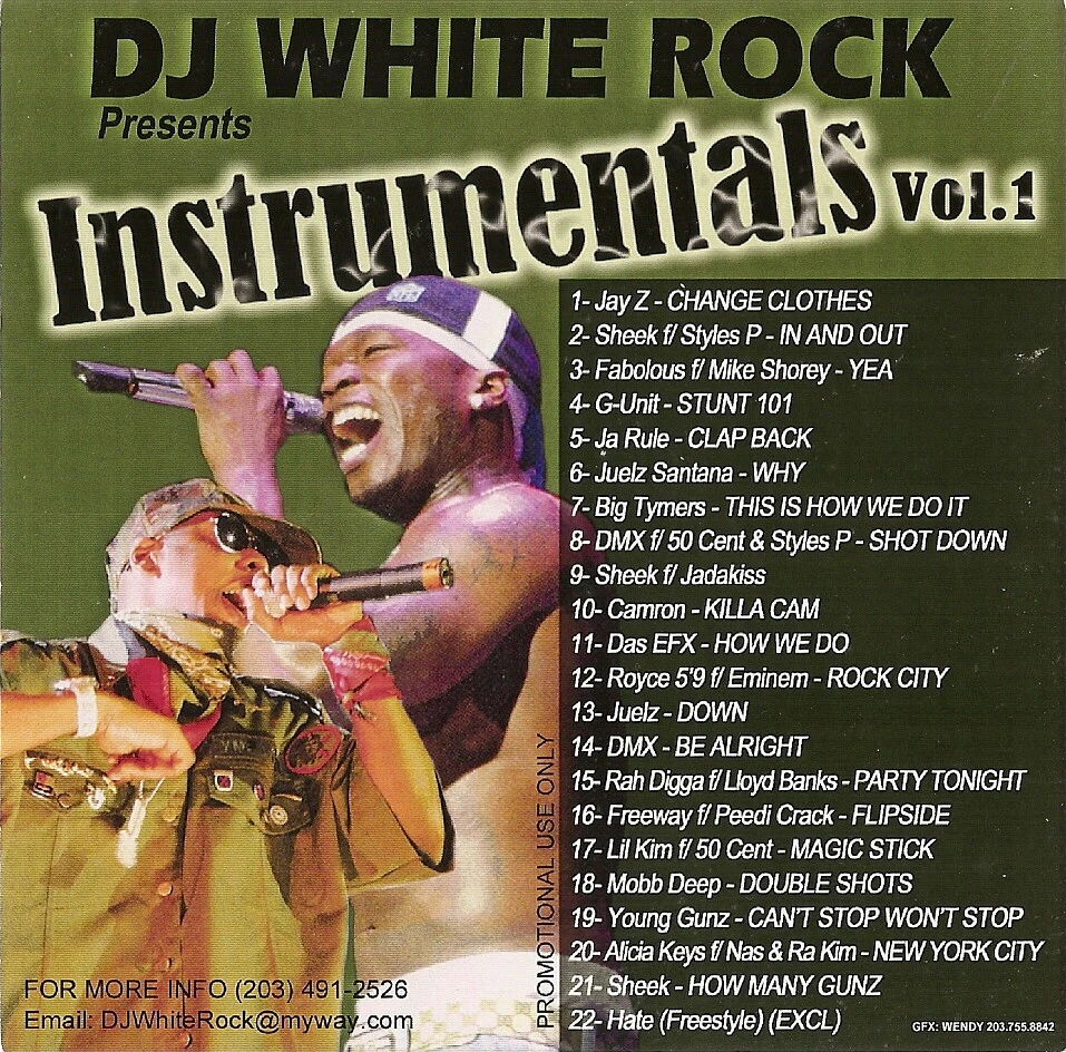 DJ White Rock Instrumentals vol.1 ( Hip Hop/ R&B ) - Image 1 of 1