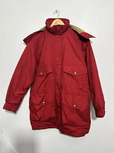 Land's End Women's Sz Small 6-8 Petite Jacket Fleece Lined Waterproof Red - Picture 1 of 12