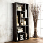Multi-Shelf Display Cabinet Etagere Asymmetric Bookcase Tv Stand, Vert Or Horiz
