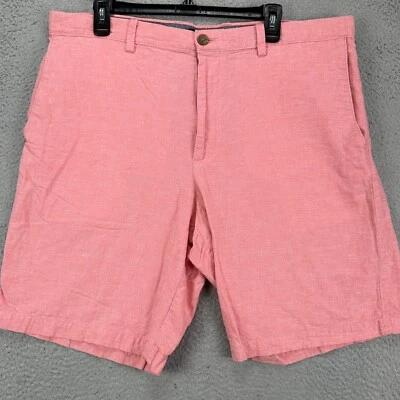 Banana Republic Mens Linen Blend Shorts 38 Light Pink Flat Front Casual Khakis - Image 1 of 4