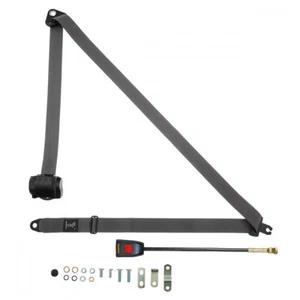 Front Automatic Seat Belt For Volkswagen LT 35 Van 1975 Shape Grey - Picture 1 of 7