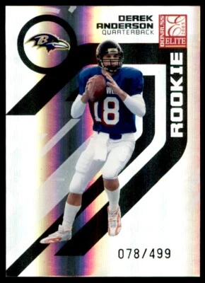 2005 Donruss Elite Derek Anderson Rookie 078/499 Baltimore Ravens #142 - Image 1 of 2