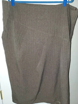 ANNA SCHOLZ Brown pinstripe pintail  Pleated  Skirt 22 NWT - Image 1 of 2