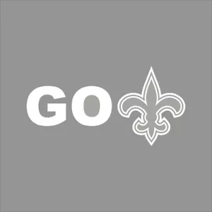 Go New Orleans Saints 1 Color NFL Window Wall Vinyl Decal Sticker - Imagen 1 de 5