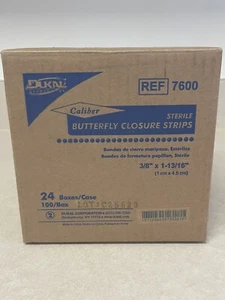 Dukal Butterfly Wound Closure Strips, Medium, 3/8″ x 1-13/16″ #7600 Case of 24 - Picture 1 of 3