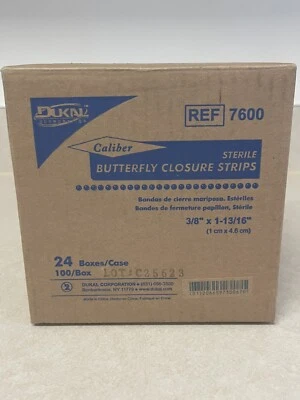 Dukal Butterfly Wound Closure Strips, Medium, 3/8″ x 1-13/16″ #7600 Case of 24 - Image 1 of 3
