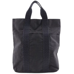 HERMES Tote Bag Herline Cabas Handbag gray Nylon canvas unisex - Picture 1 of 12