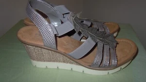 RIEKER ANTISTRESS MINK/GREY COLOUR WEDGE SANDAL SIZE 41 - Picture 1 of 6