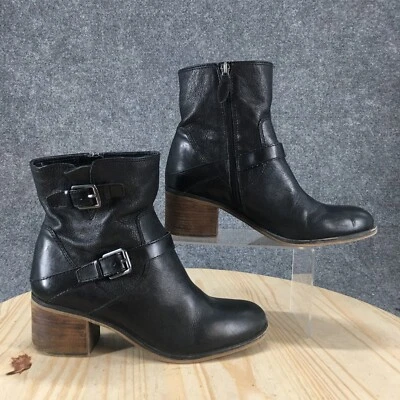 Franco Sarto Botas Mujer 10 M Larisa 2 Motociclista Cuero Negro Informal Tobillo Top Foto 1 de 4