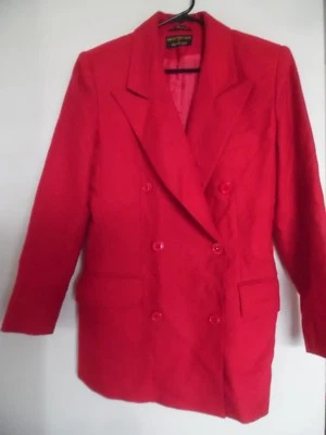 VTG Collectible Gold Giorgio Sant’ Angelo Women 9 Wool Red Blazer  - Image 1 of 3