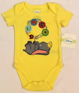 GIRLS BOYS 3-6 months Yellow 1-Piece Romper "Dumbo" by Disney NWT - Picture 1 of 1
