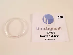 Reloj Cristal Para RADO 990 Plexi-Vidrio 30,6 mm X 29 mm Repuesto Parte C5B - Imagen 1 de 1