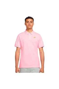 Camisa polo Nike manga corta bordada Swoosh 100 % algodón rosa Oxford - Imagen 1 de 5