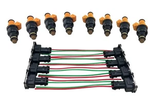 8 inyectores de combustible + mazo de cables para TPI 5.0L 5.7L Corvette Camaro Z28 Firebird - Imagen 1 de 2
